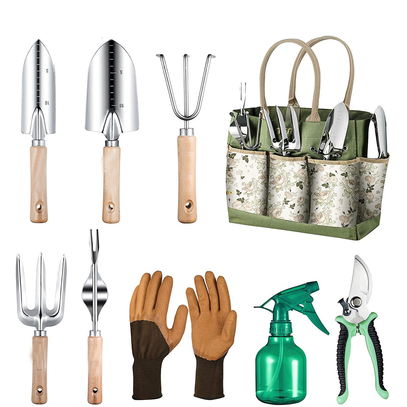 Gardening Tools Hand - 9 Parçalı Bahçe Aletleri Seti, Ağır
