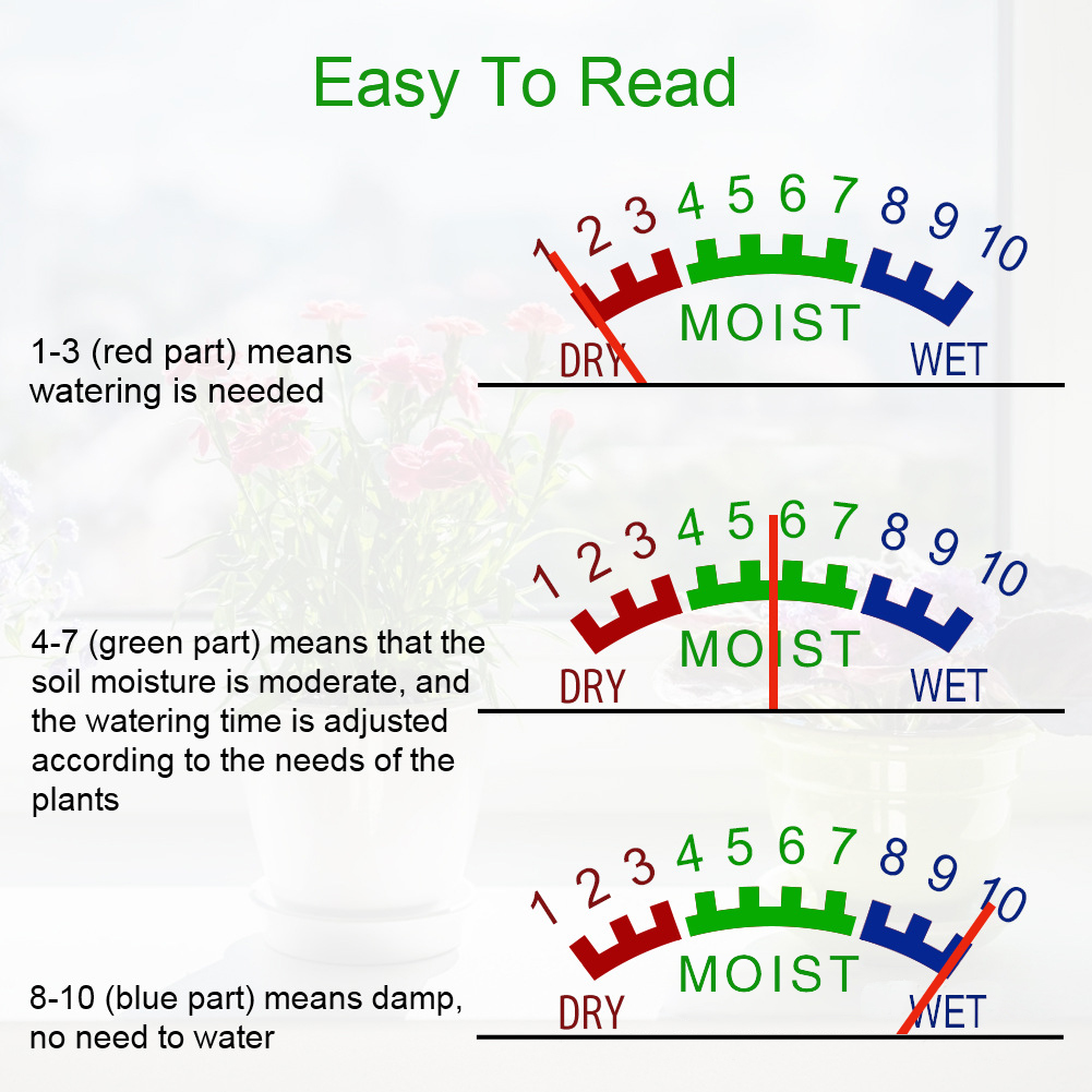 Moisture Meter Plant - Mini Çiçek Saksı Toprak Analizörü Nem