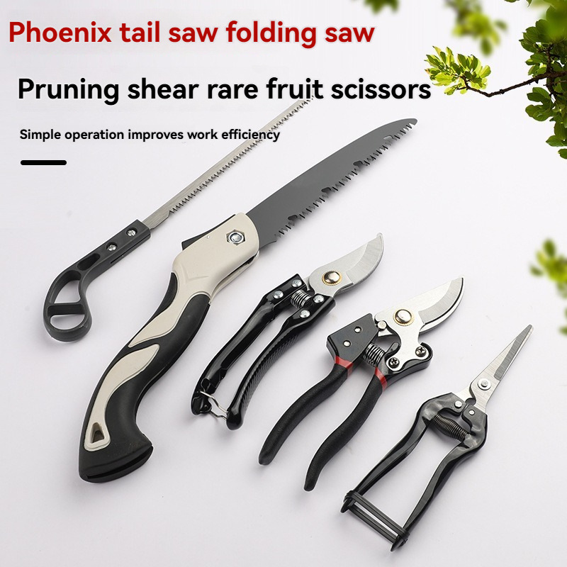 Gardening Tools Knife - Katlanır Testereli Bahçe Budama Makası Seti,
