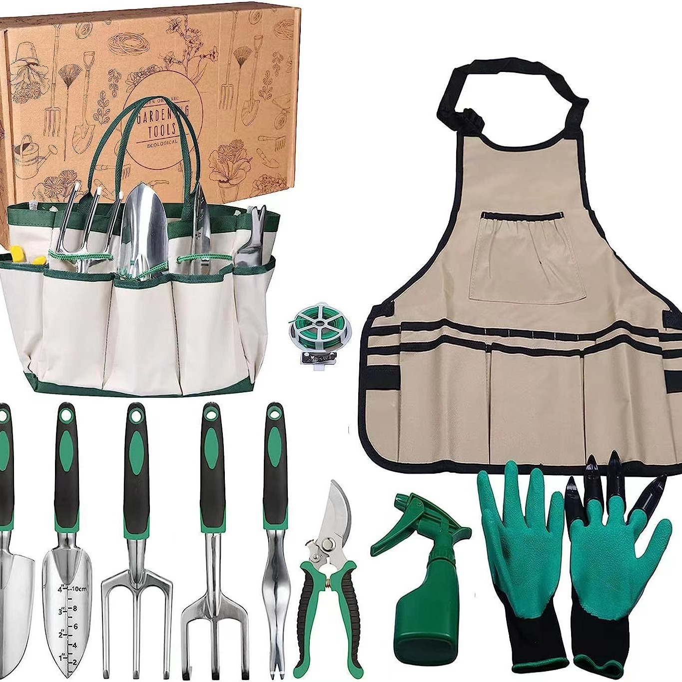Gardening Tools Gift Set - 11 Adet Bahçe Alet Seti Alüminyum