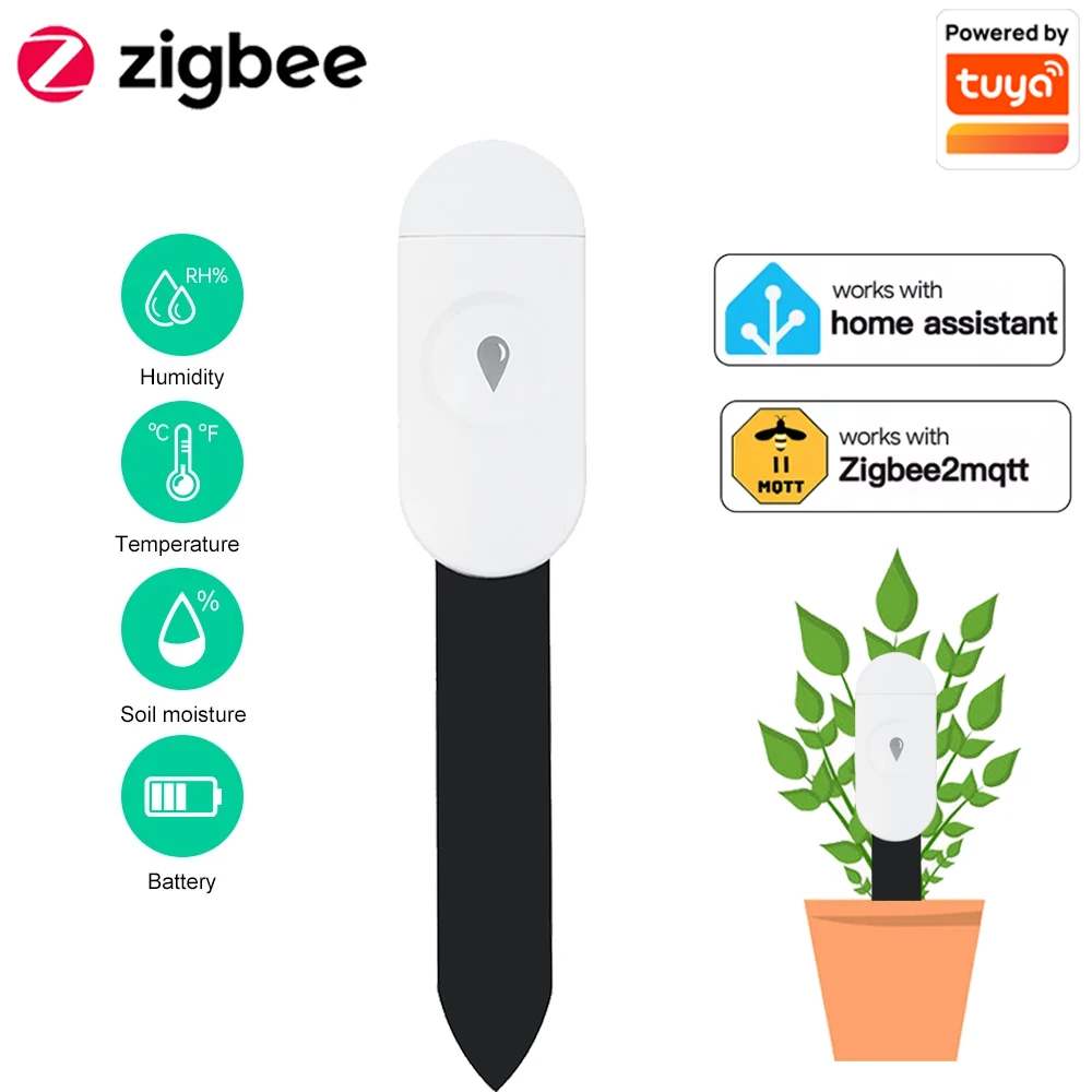 Moisture Meter Plant - Tuya Zigbee Sıcaklık Nem Nem Dedektörü