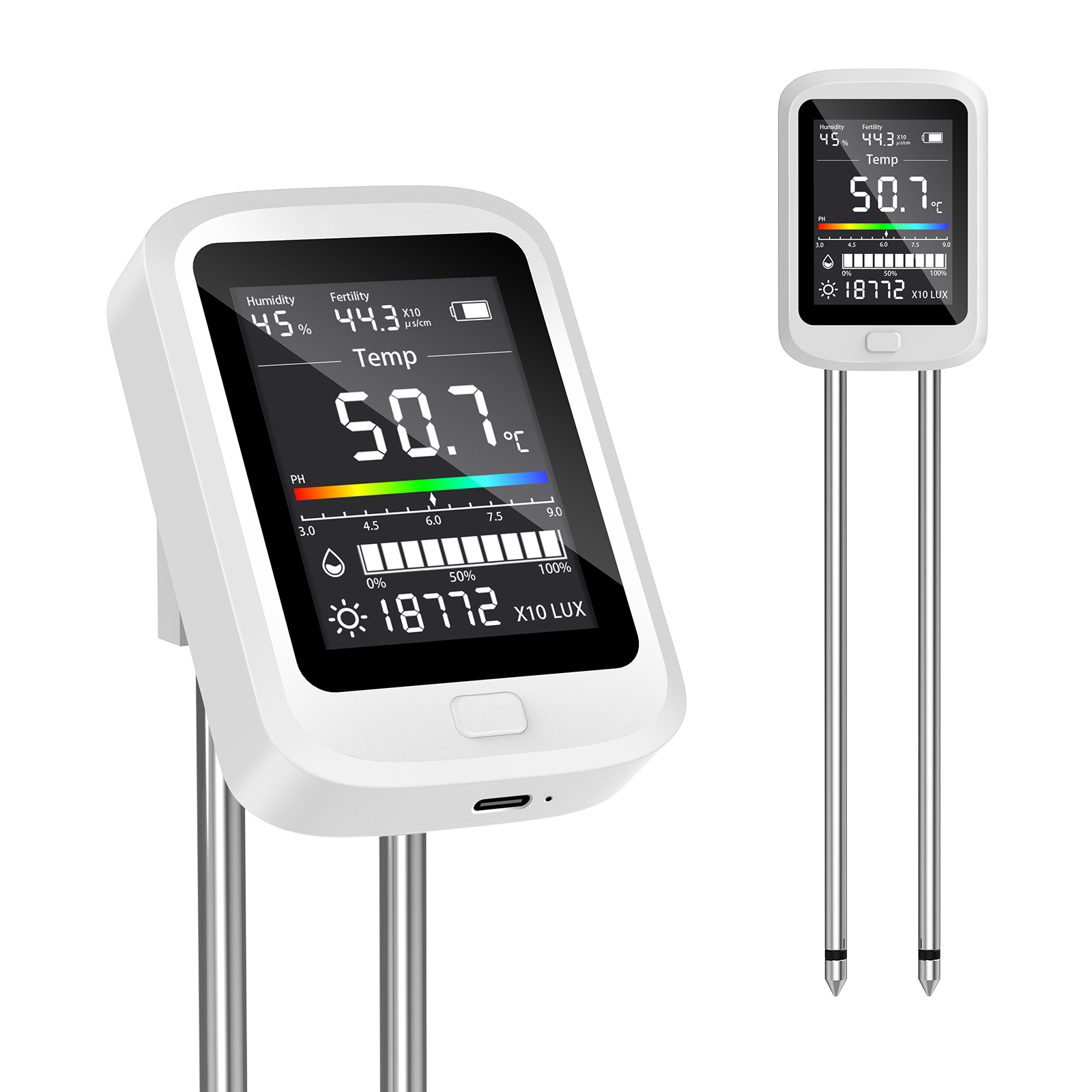 Moisture Meter Plant - 6'sı 1 Arada Toprak Nem Ölçer,