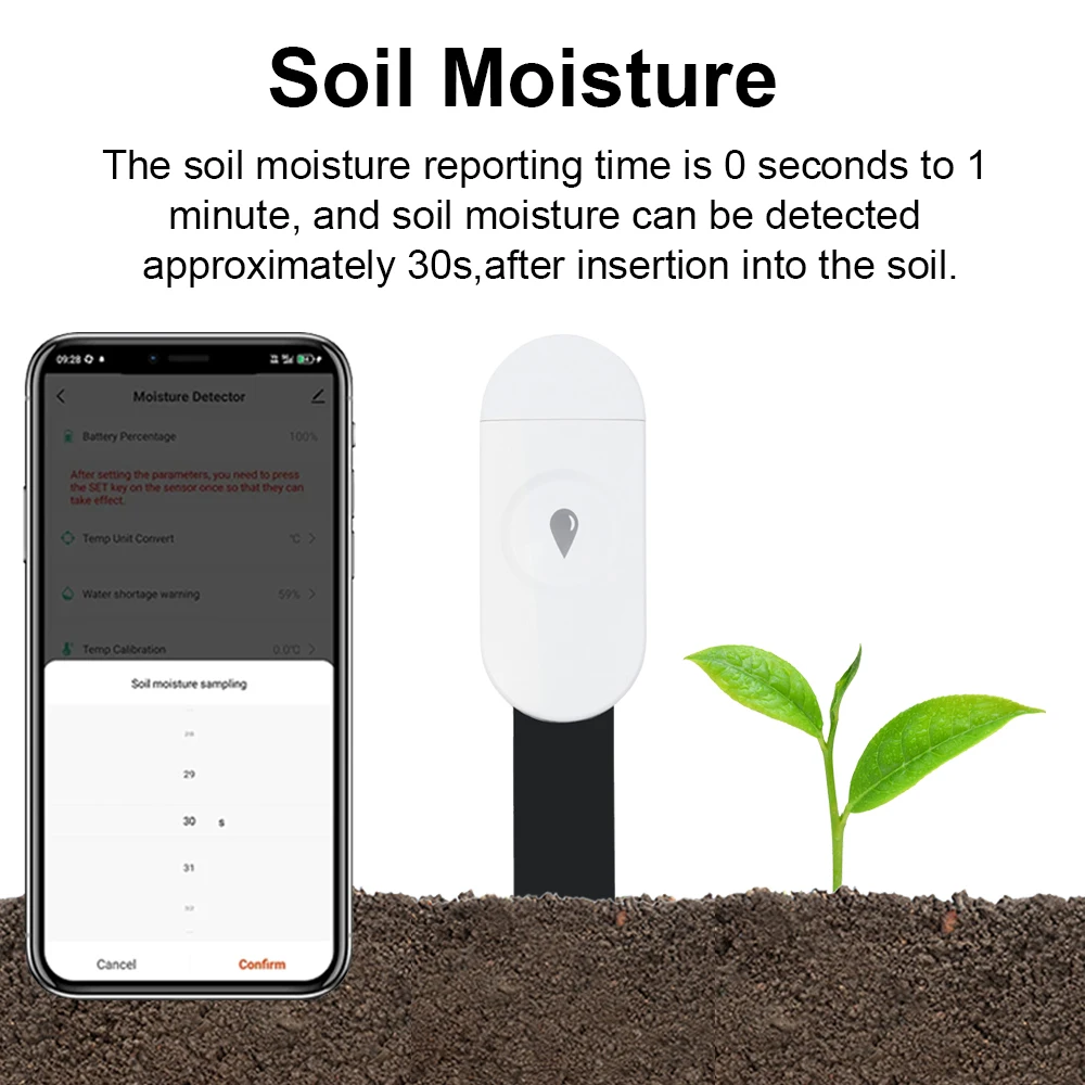 Tuya Zigbee Sıcaklık Nem Nem D - Moisture Meter Plant incelemesi ve fiyatı