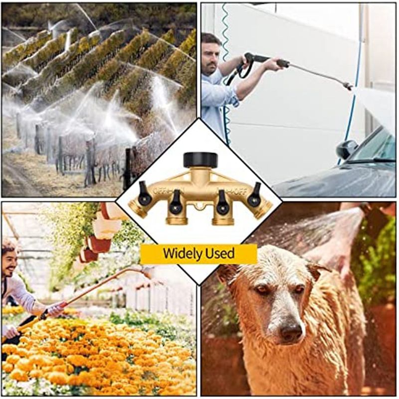 ABNQ 4 Yollu Pirinç Hortum Ayı - Gardening Tools Yellow incelemesi ve fiyatı