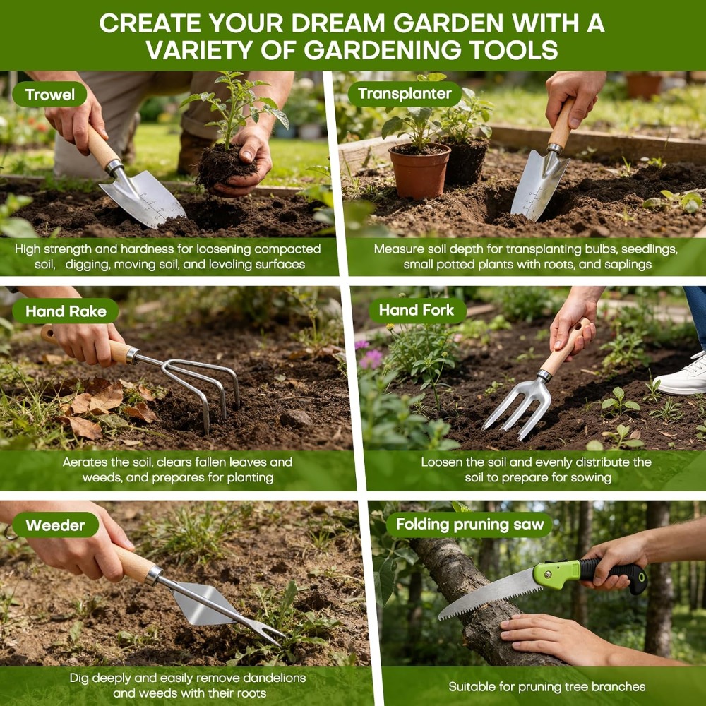 62 Parçalı Bahçe Alet Seti, Pa - Gardening Tools Gift Set incelemesi ve fiyatı