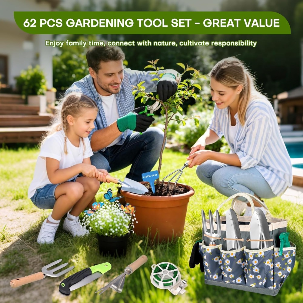 62 Parçalı Bahçe Alet Seti, Pa - Gardening Tools Gift Set incelemesi ve fiyatı